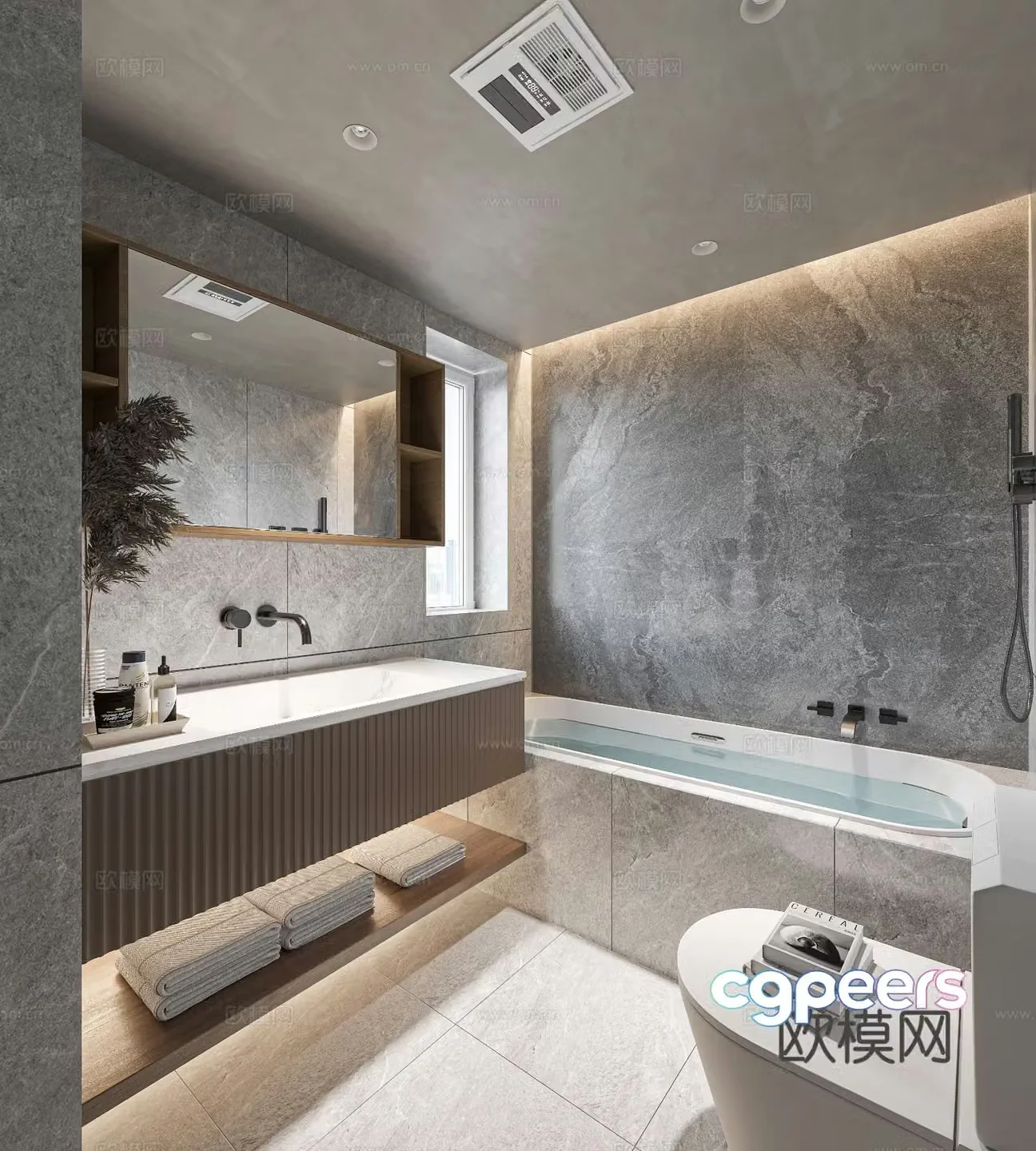wabi-sabi bathroom bathroom 3d model