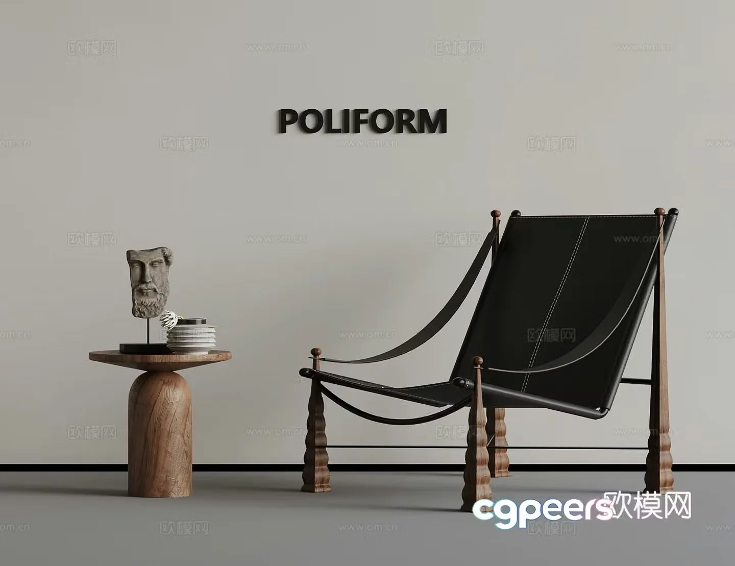 Leisure chair French classical leisure chair recliner leather recliner 3d model