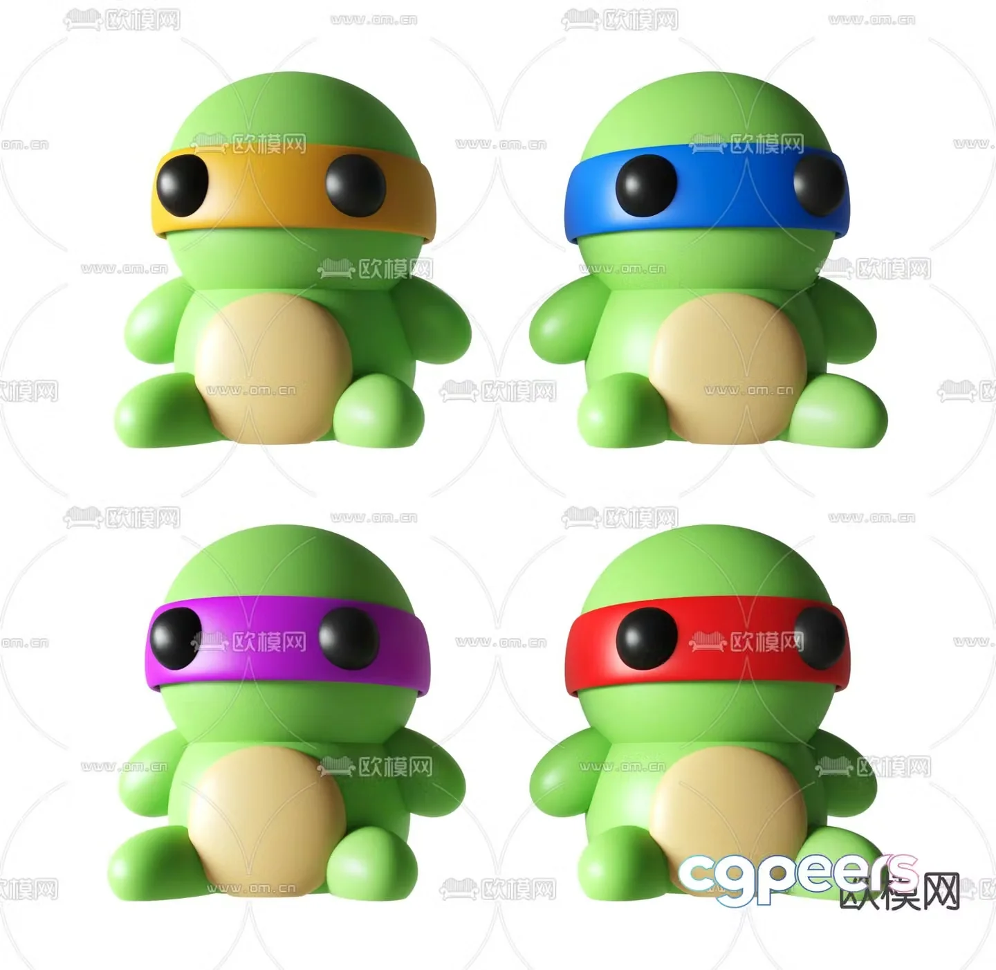 Teenage Mutant Ninja Turtles Toy Doll Figure 3D Model