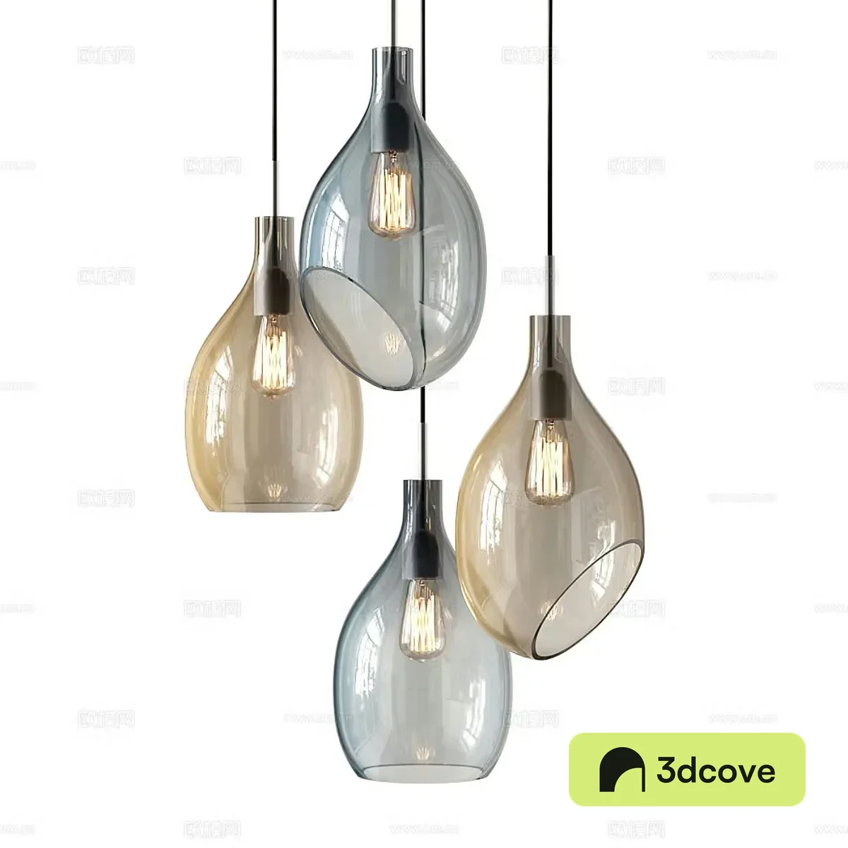 Chandelier combination Light luxury chandelier glass chandelier art chandelier restaurant chandelier bar chandelier