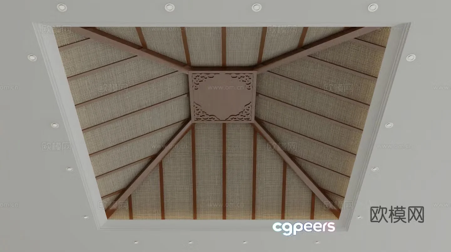 New Chinese style ceiling 3D model