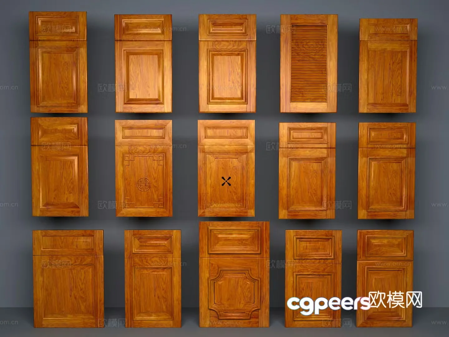 Cabinet door wooden door door 3d model