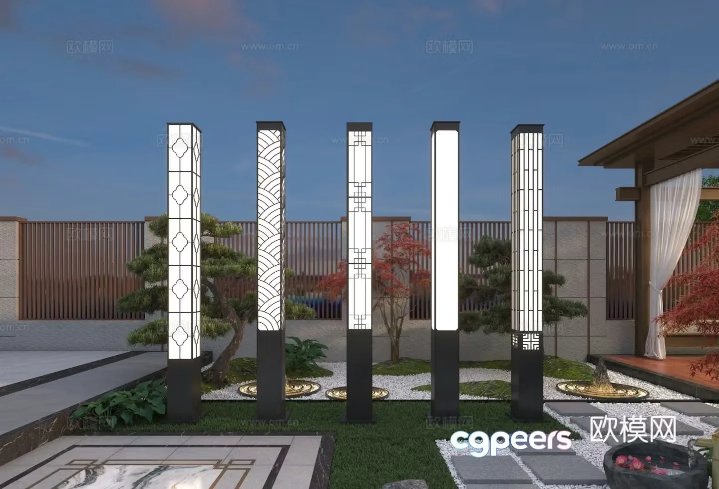 New Chinese street light 3D model