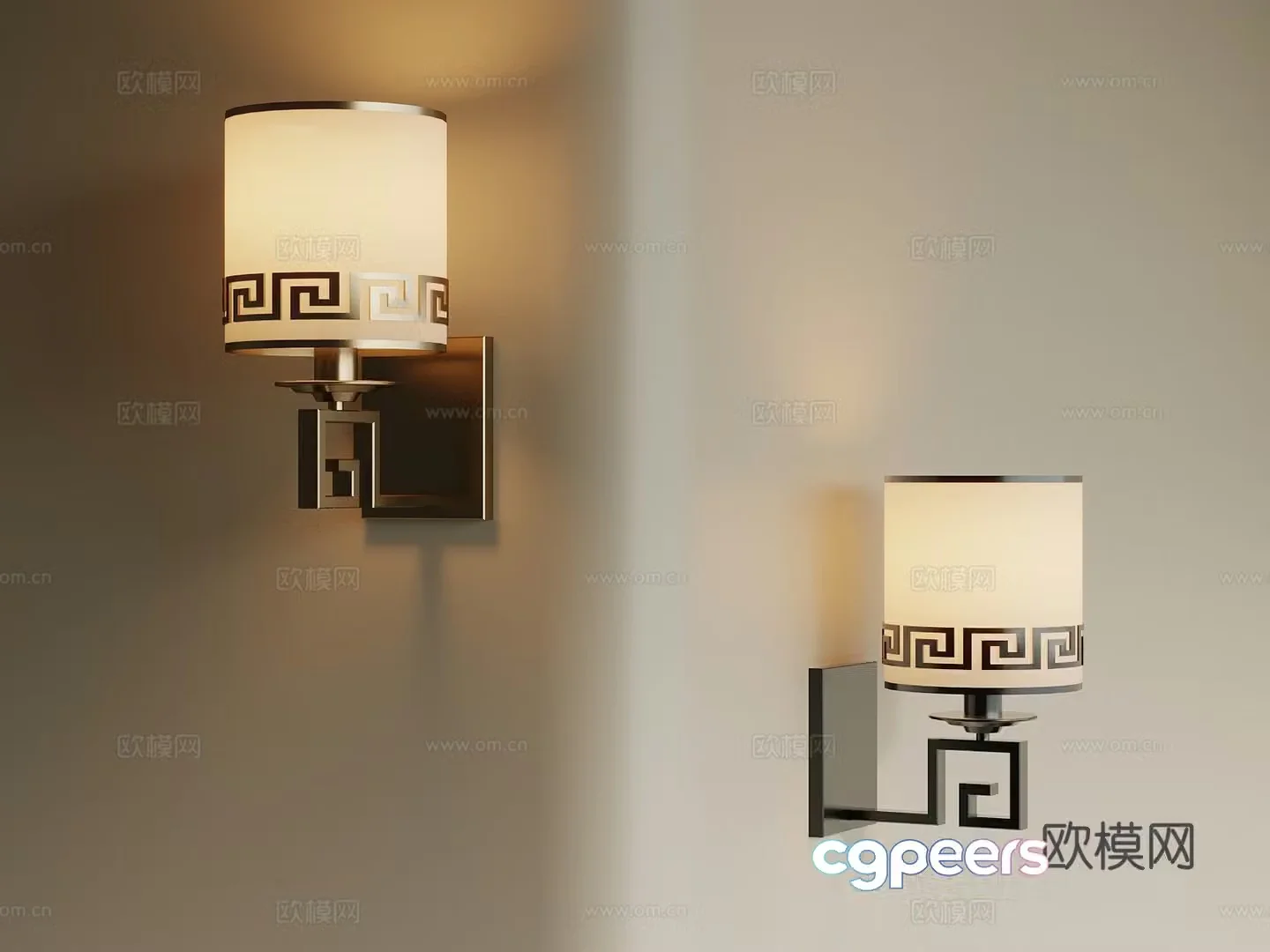 New Chinese style retro metal wall lamp outdoor wall lamp wall lamp bedside wall lamp 3d model