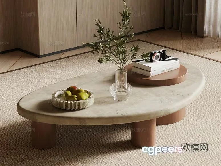 Modern Coffee Table 3D Model – 4021 – VRAY Render