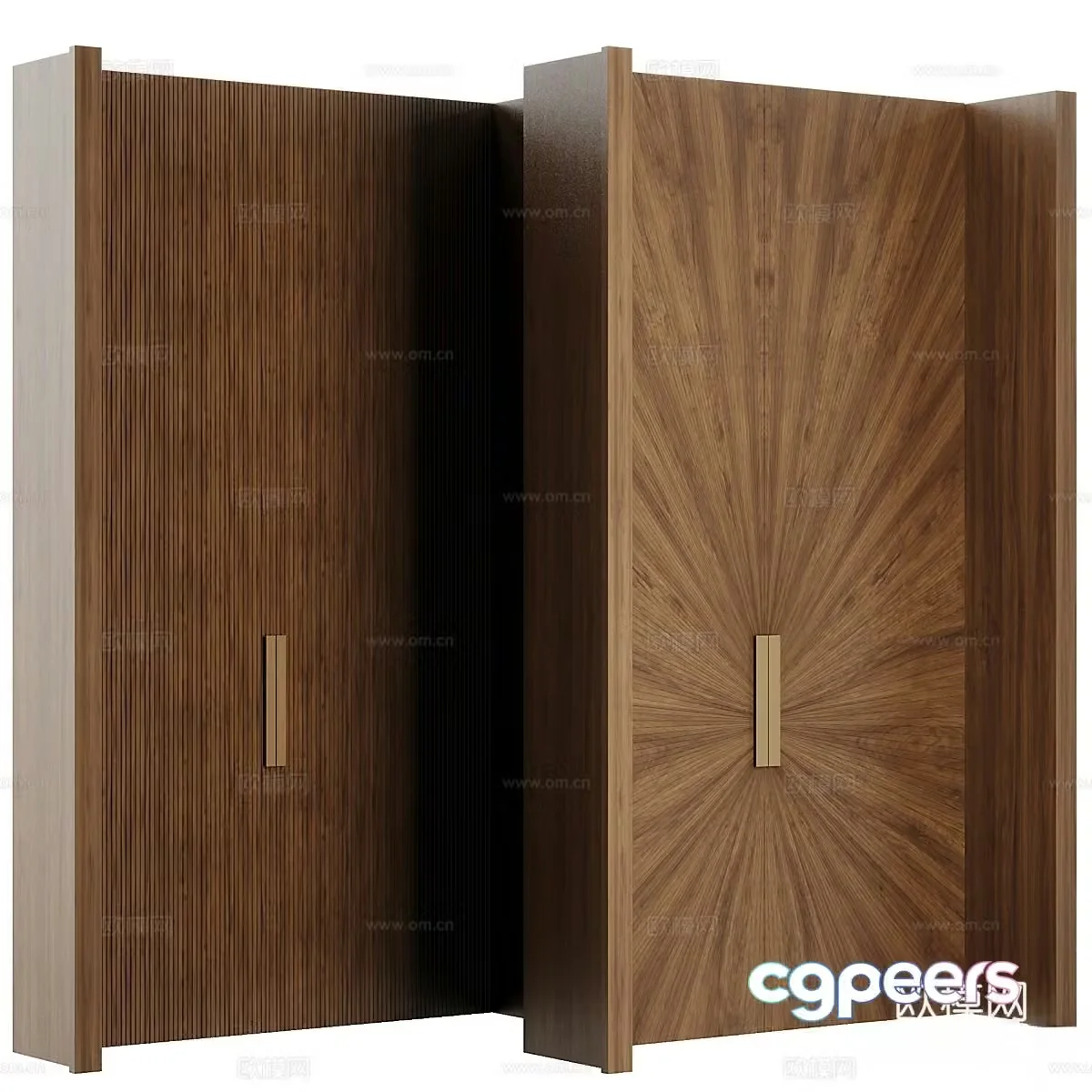 New Chinese double door double door 3D model