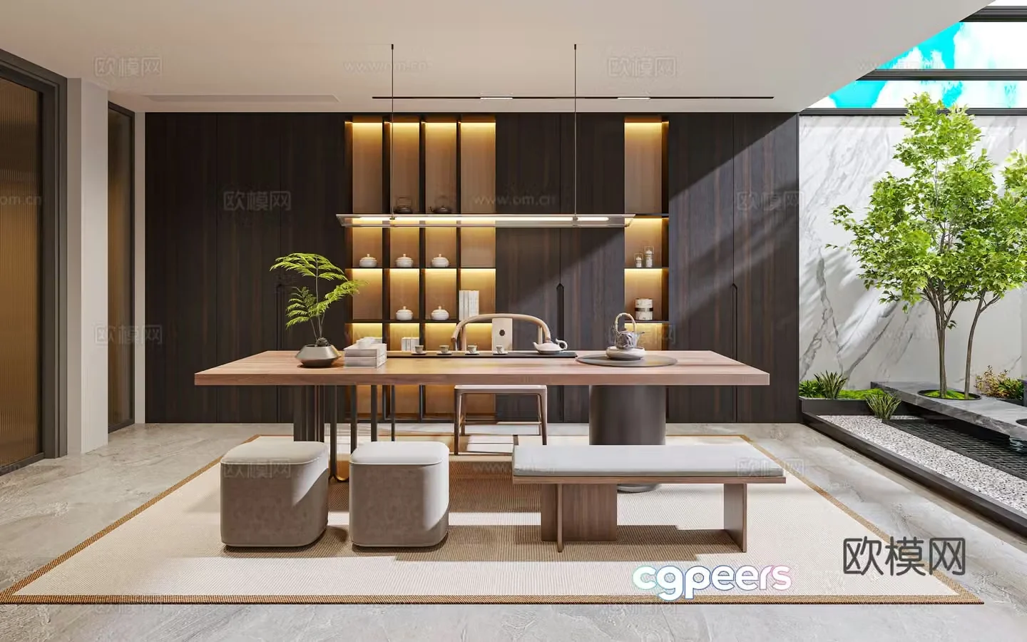 New Chinese tea room 3d model