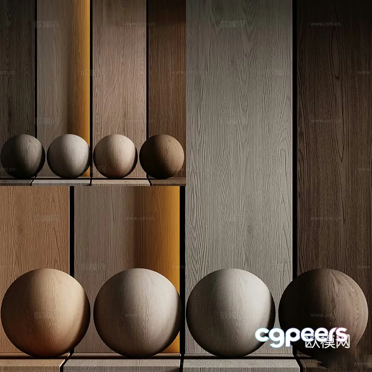New Chinese wood veneer material 3D model