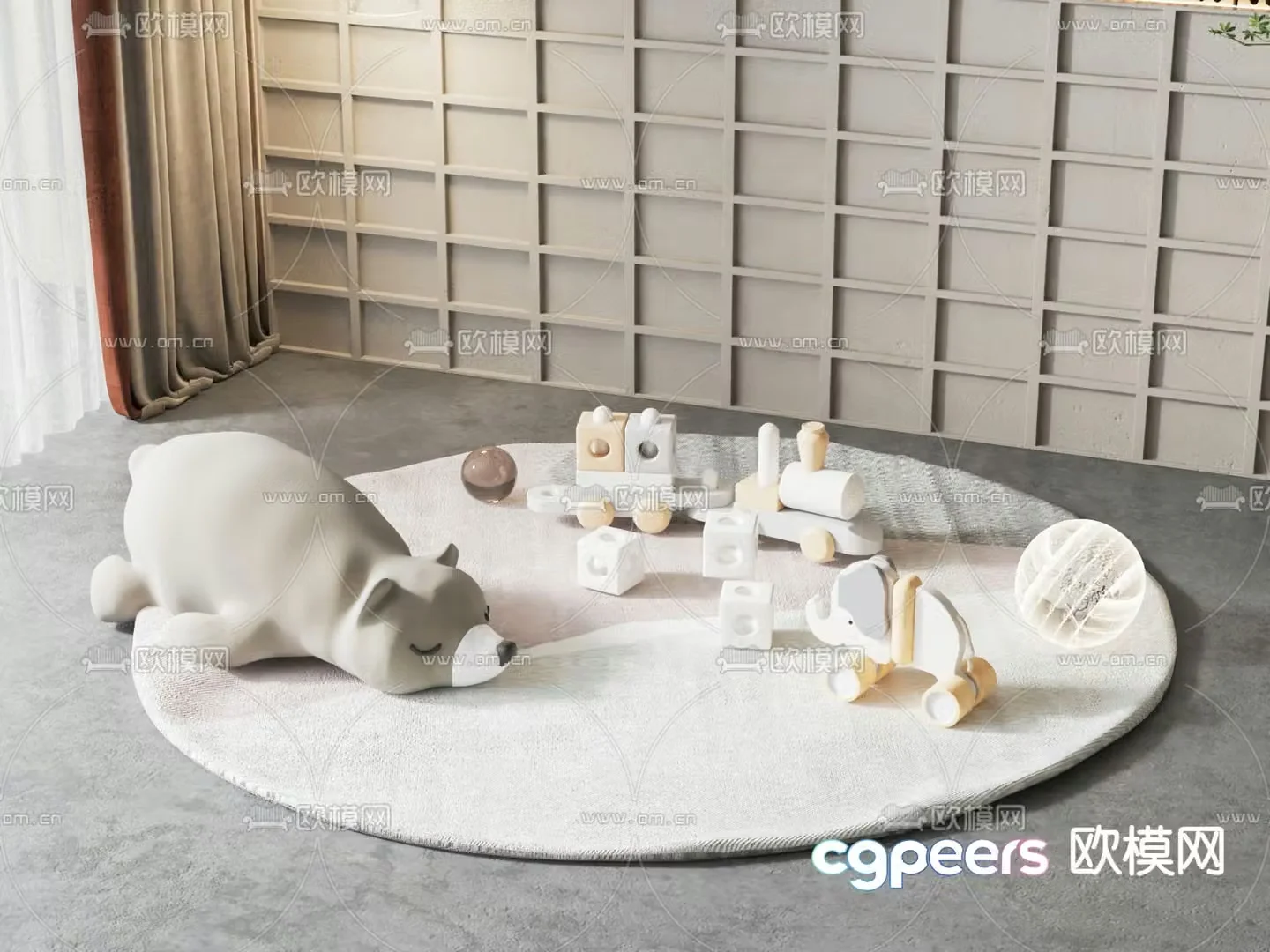 Modern children’s toys 3d model