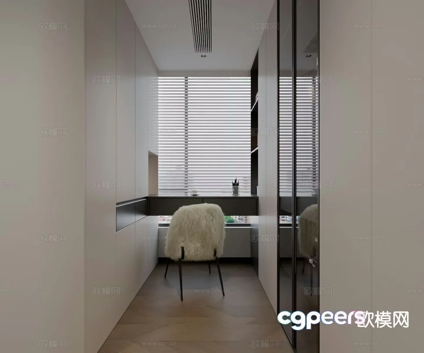 Modern cloakroom 3d model