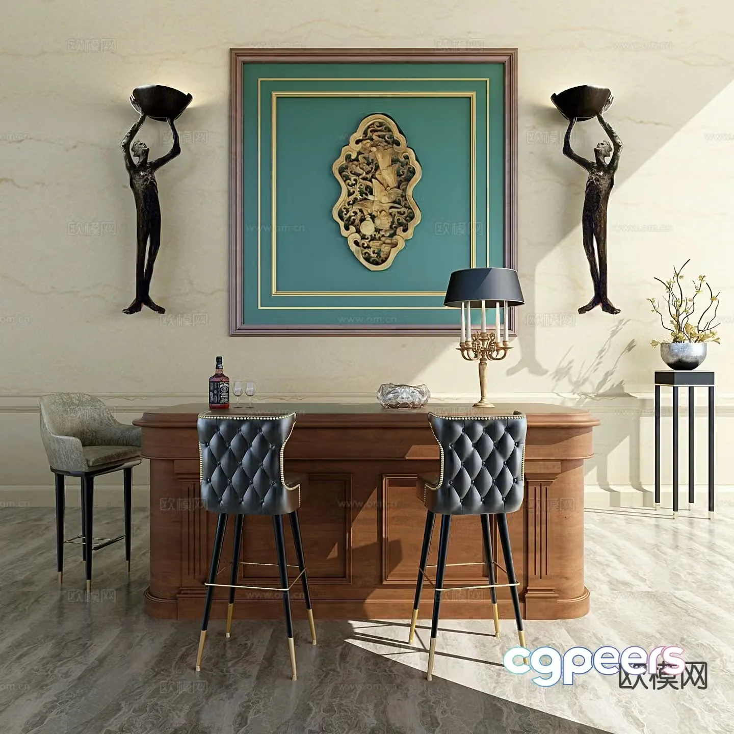 European water bar 3D model