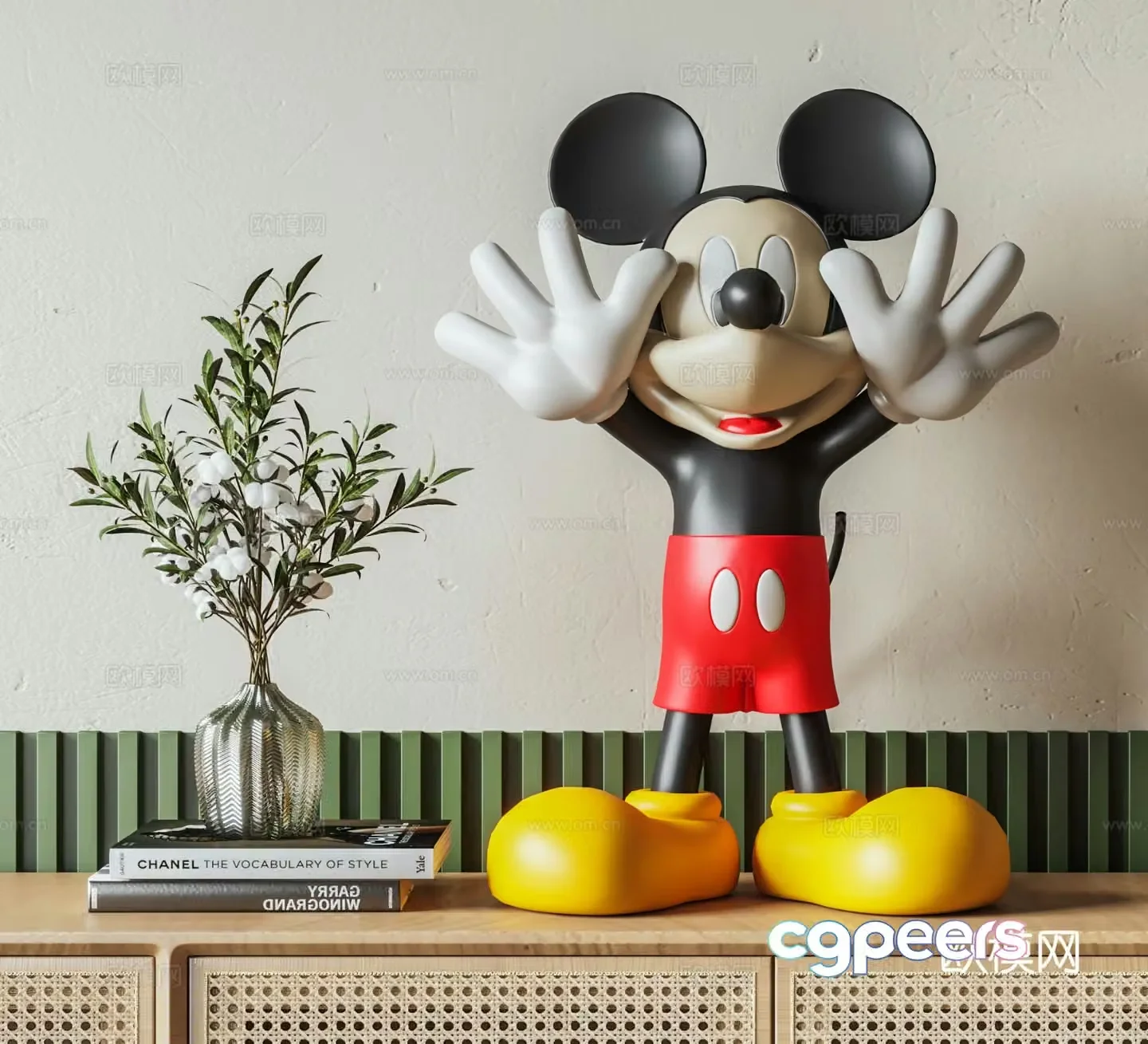 Mickey Toy Sculpture Doll Cartoon Ornaments 3D Model