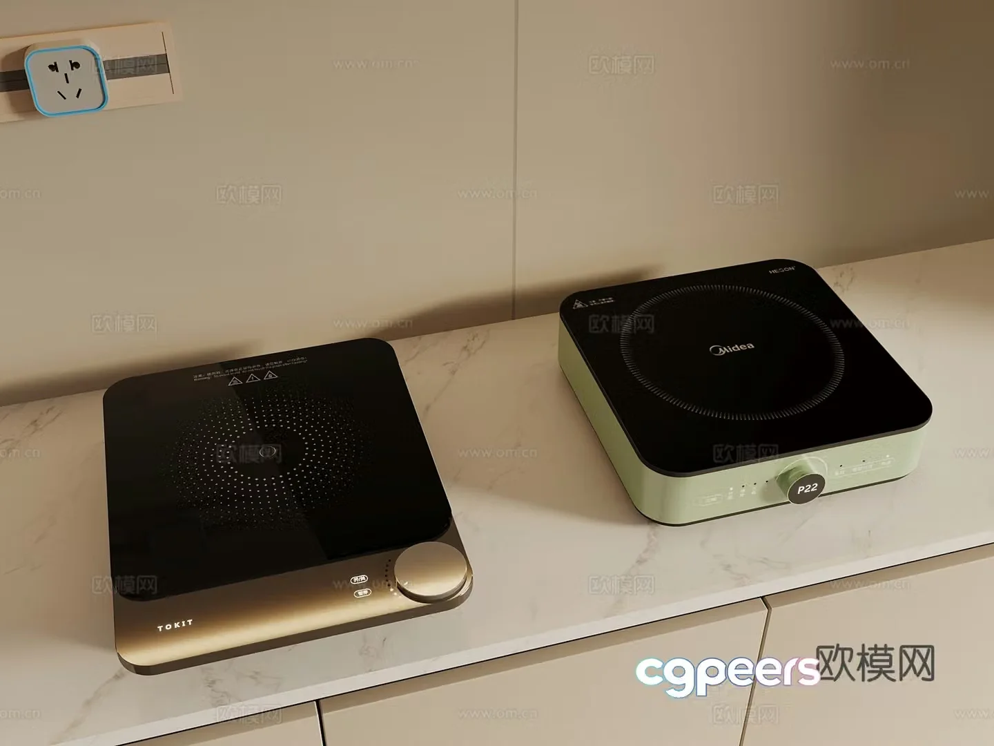 Induction cooker 3D model