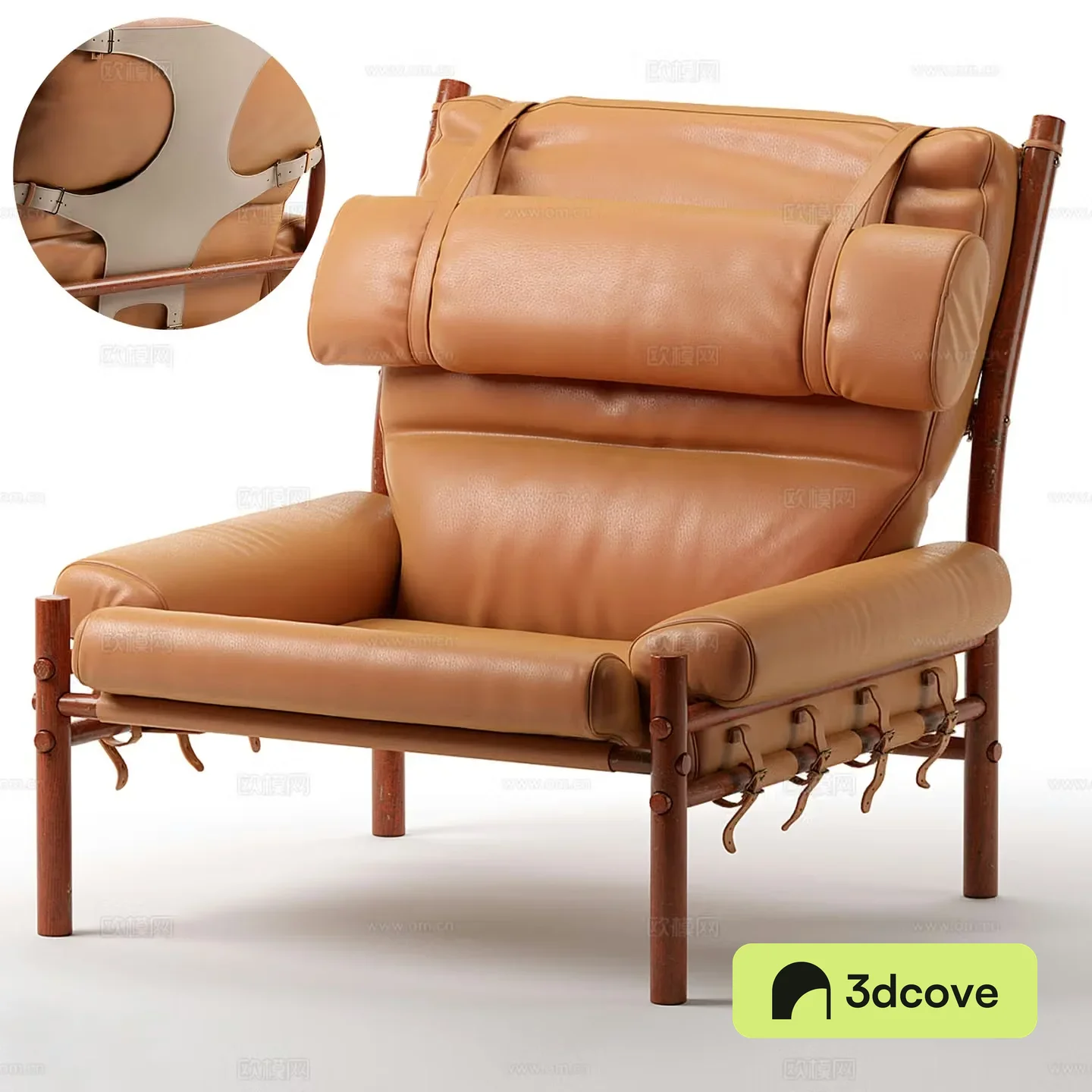 Light luxury leather leisure chair armchair