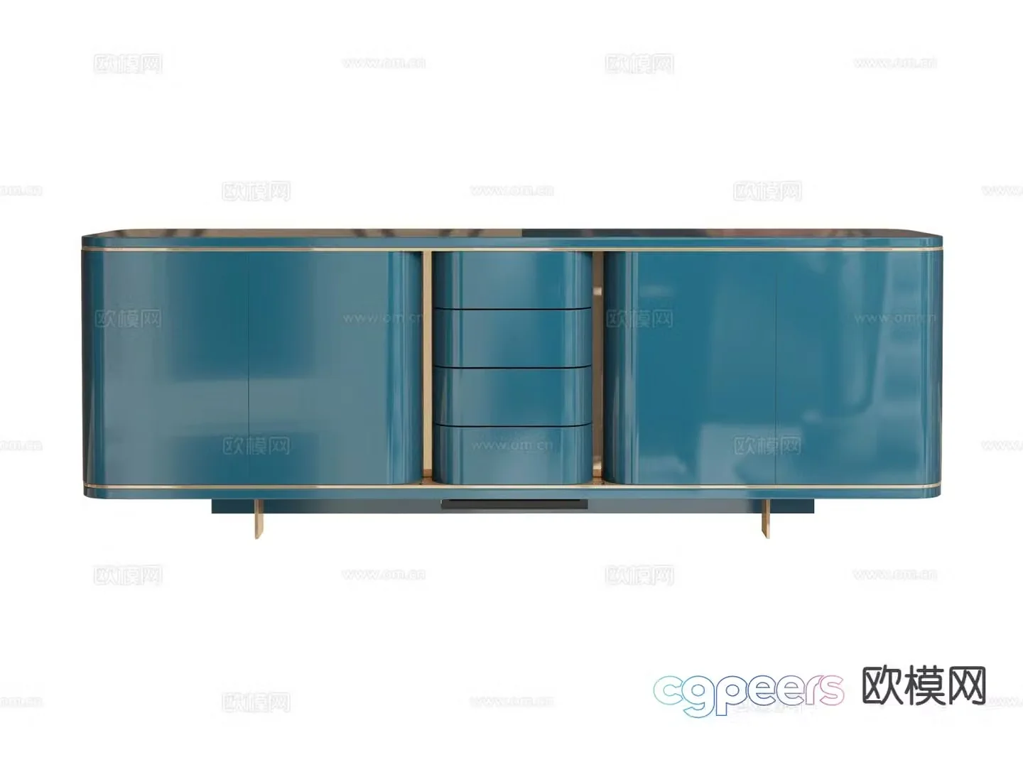 visionnaire- light luxury entrance cabinet side cabinet 3d model