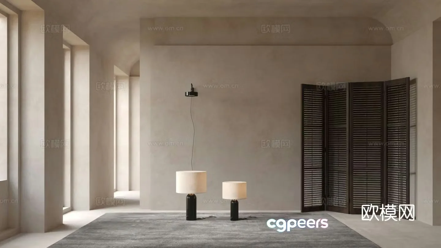 GUBI modern desk lamp 3d model