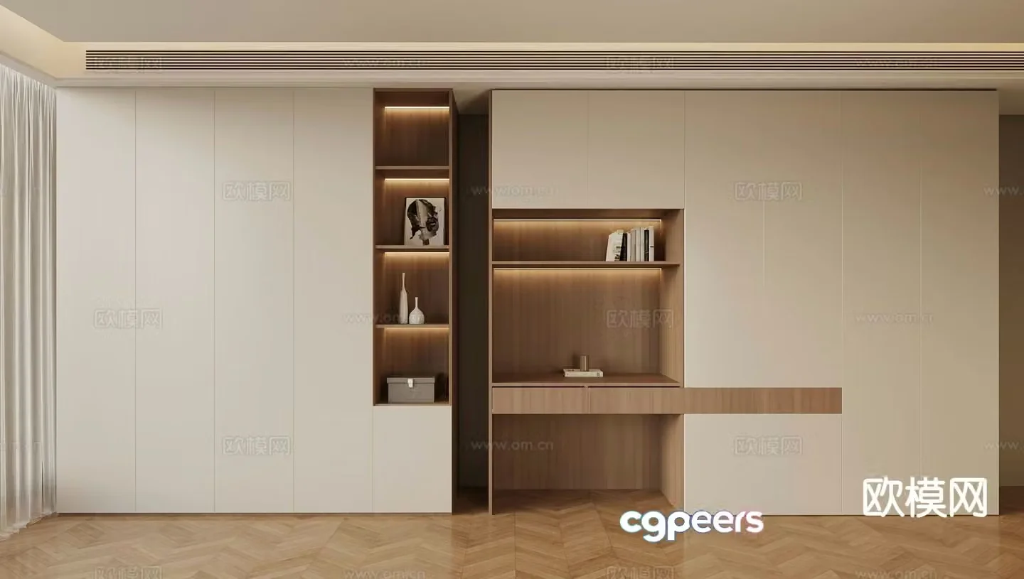 modern wardrobe wardrobe 3d model