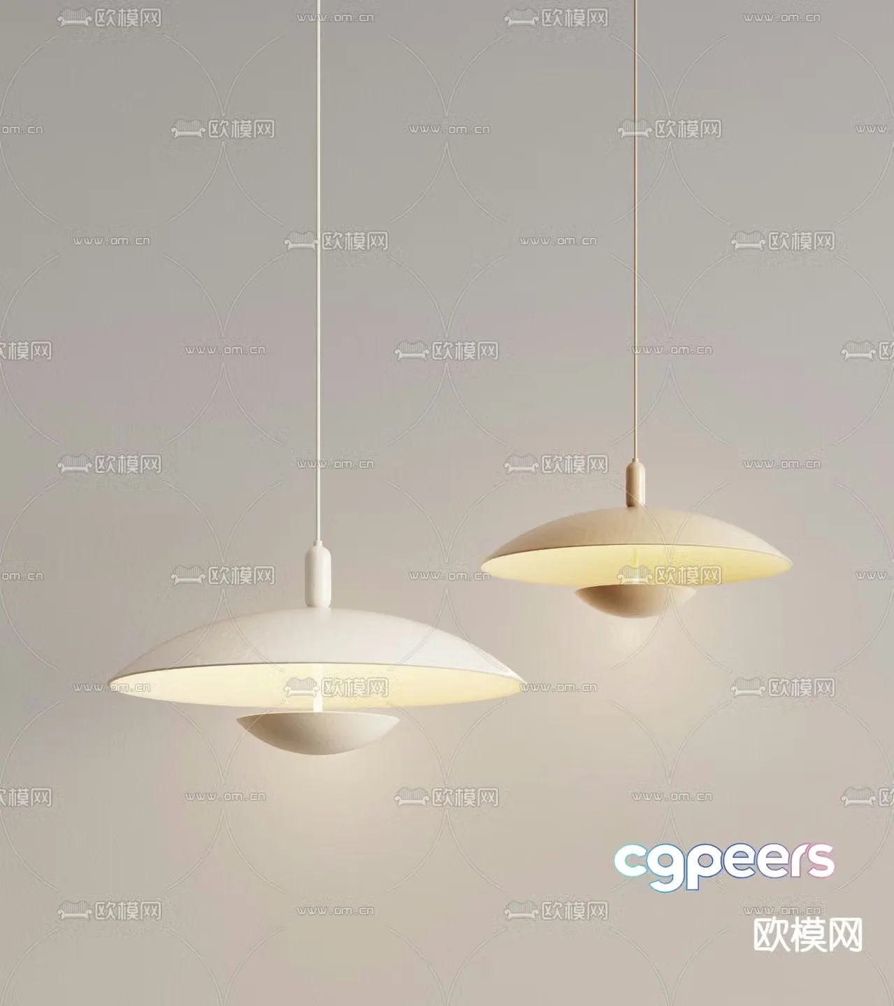 Cream style chandelier decorative chandelier 3d model