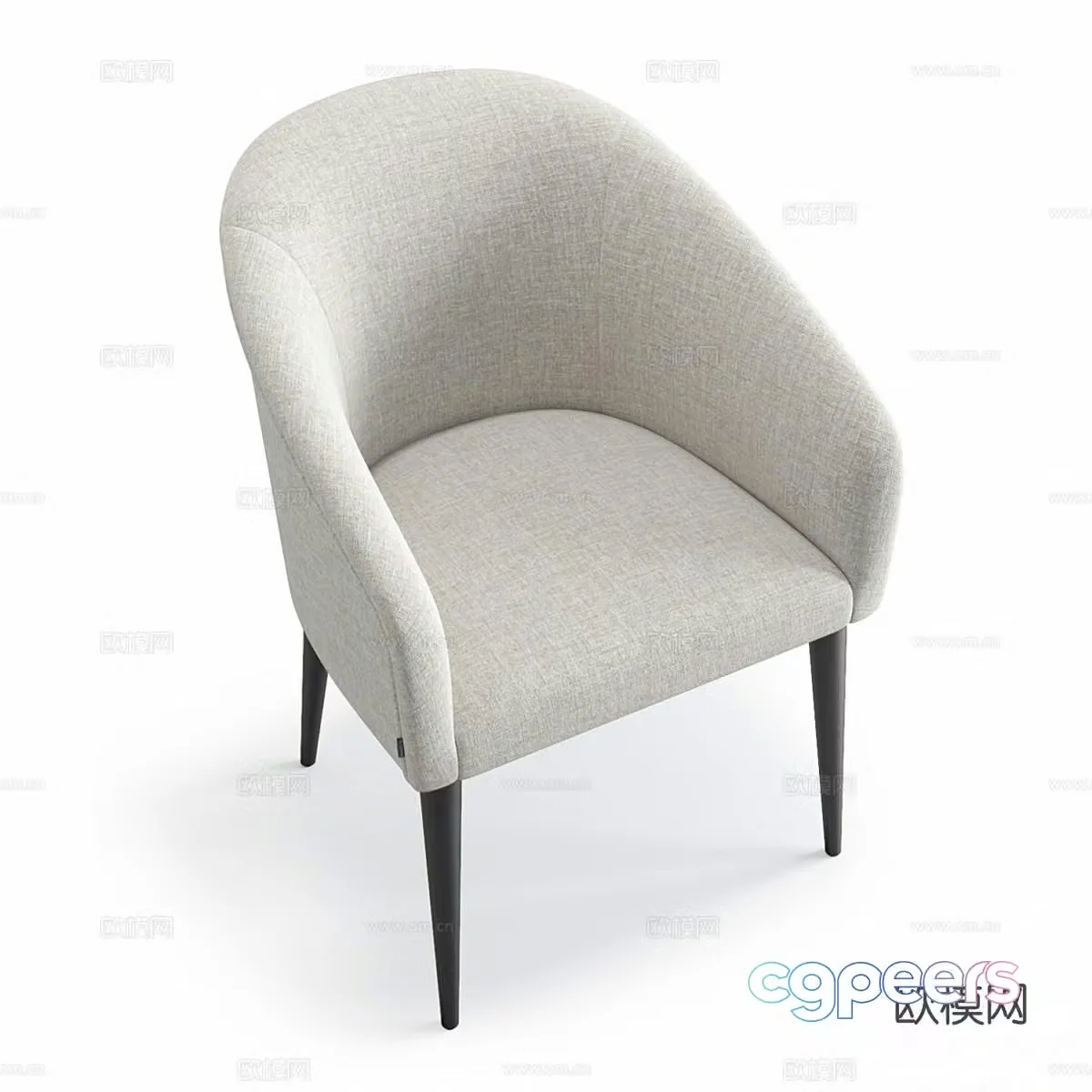 lavsit dining chair leisure chair armchair 3d model