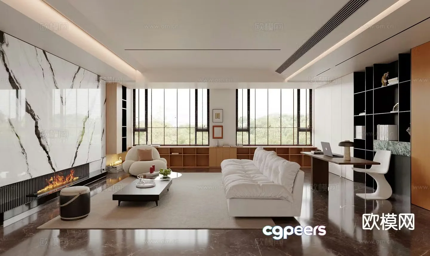 Modern living room 3d model