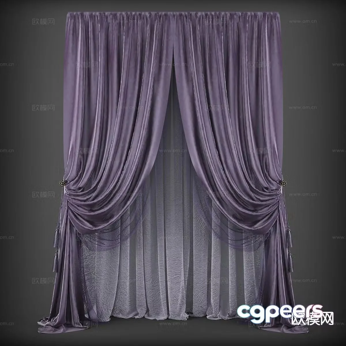 Plain curtains and screens 3d model
