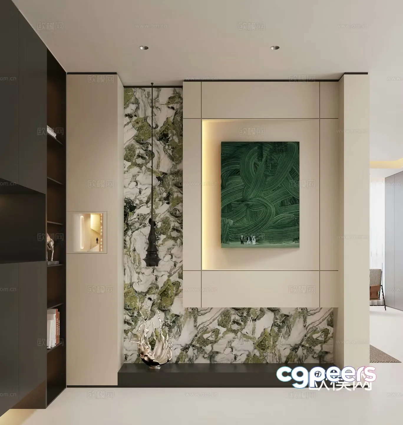 Modern entrance hallway Decorative entrance hallway Entrance hall partition 3D model
