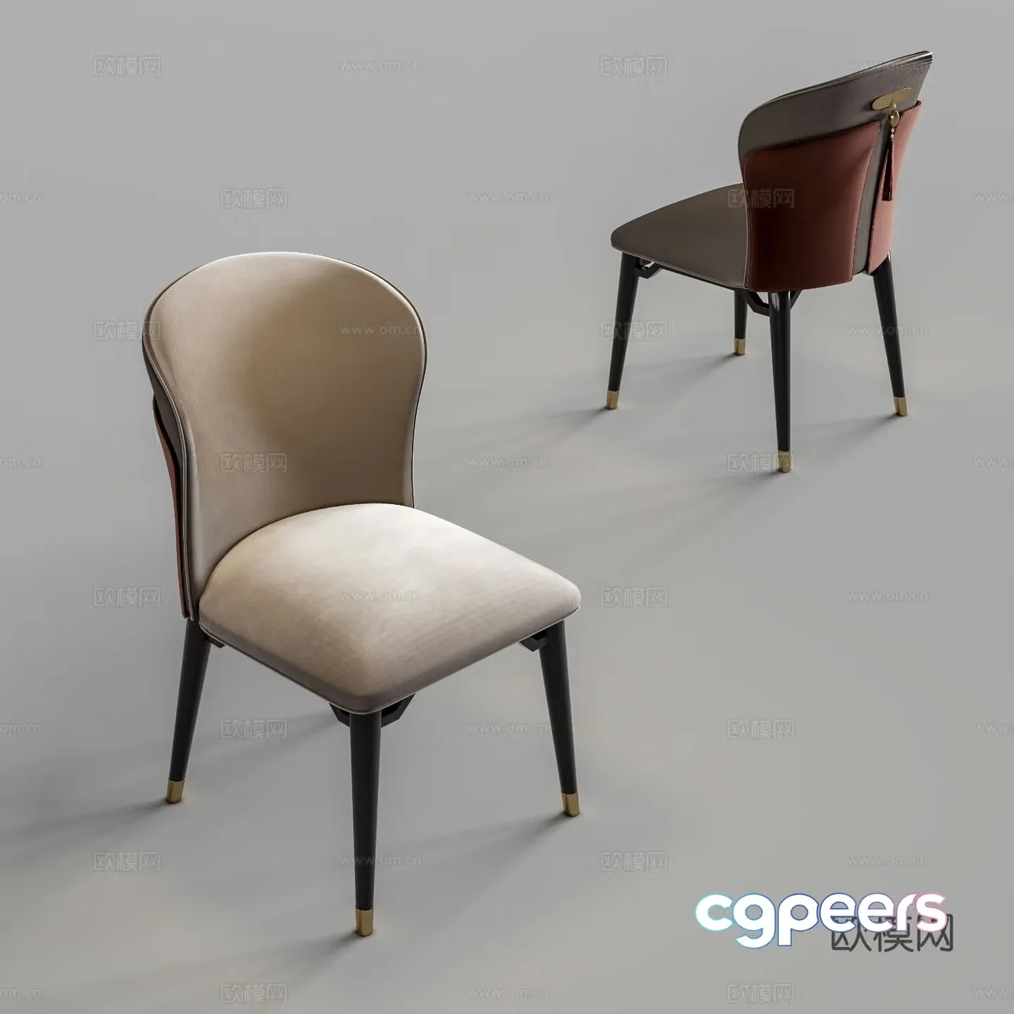 New Chinese style chair dining chair 3d model