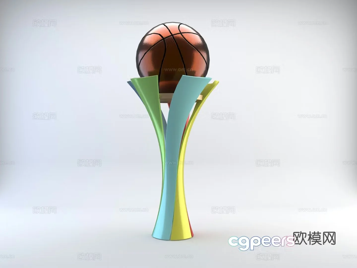 Basketball sculpture 3d model