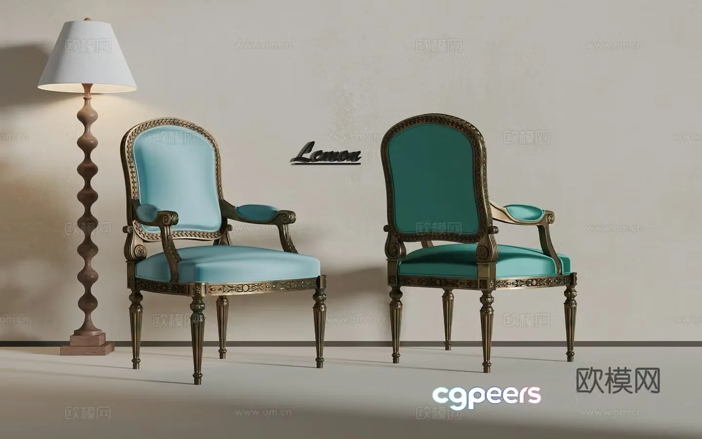 European single chair 3D model