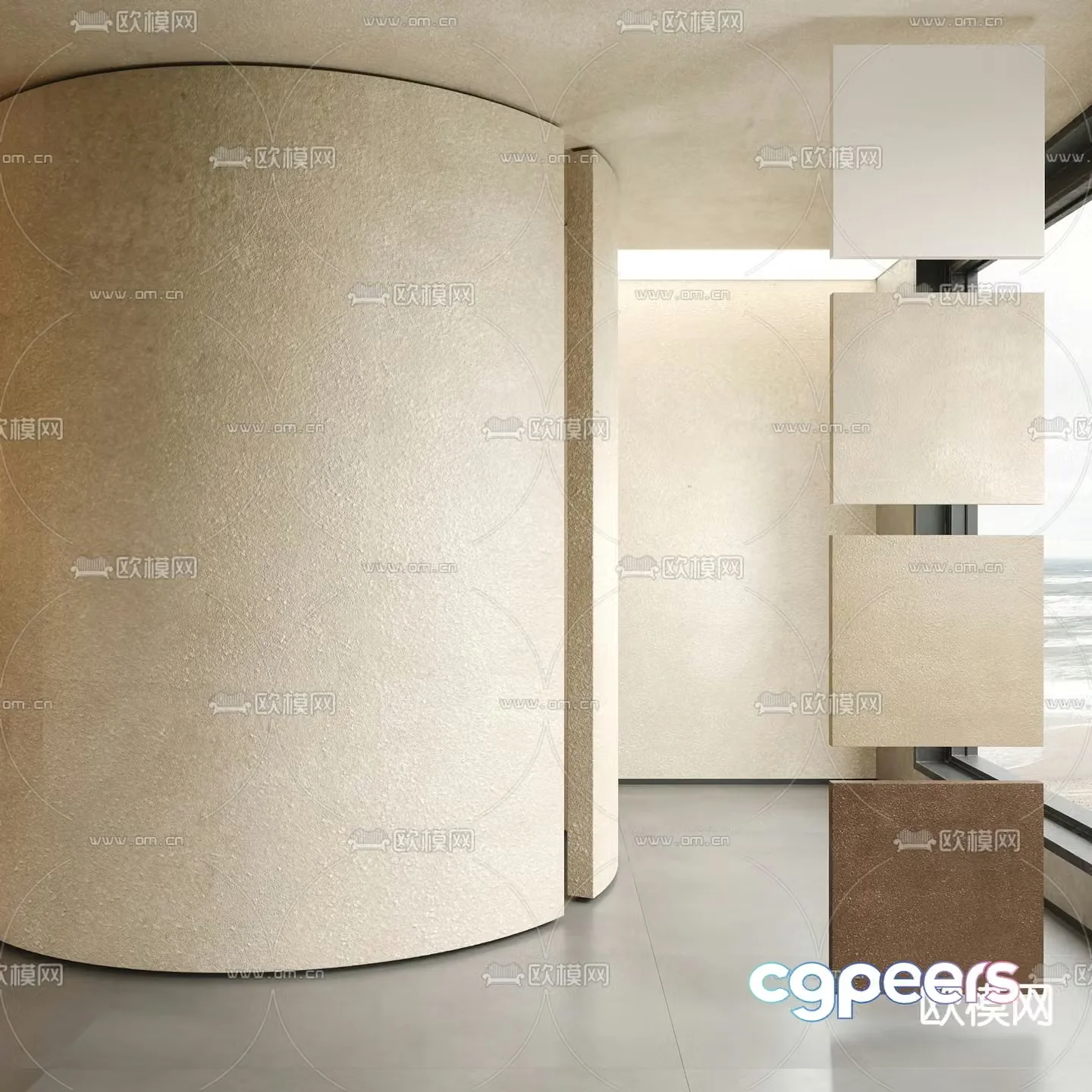 Microcement Concrete Texture Paint Art Paint 3D Model