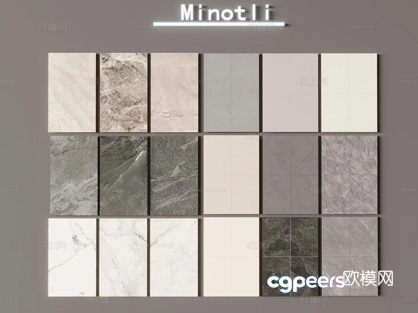 Stone wall panel Stone background board Marble slab 3d model