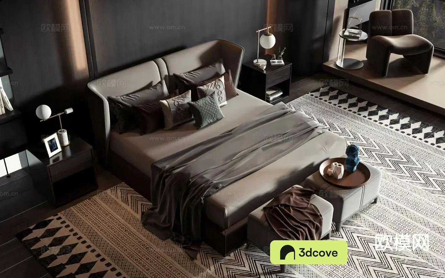 Modern double bed