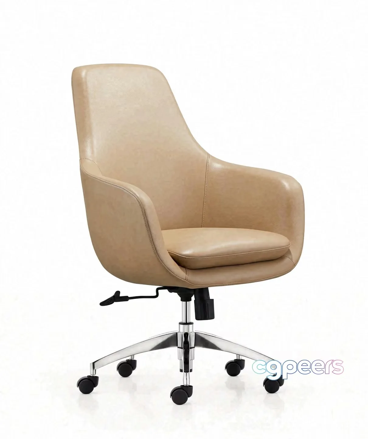 A Beige Leather Office Chair 3D Model – 21840 – VRAY Render
