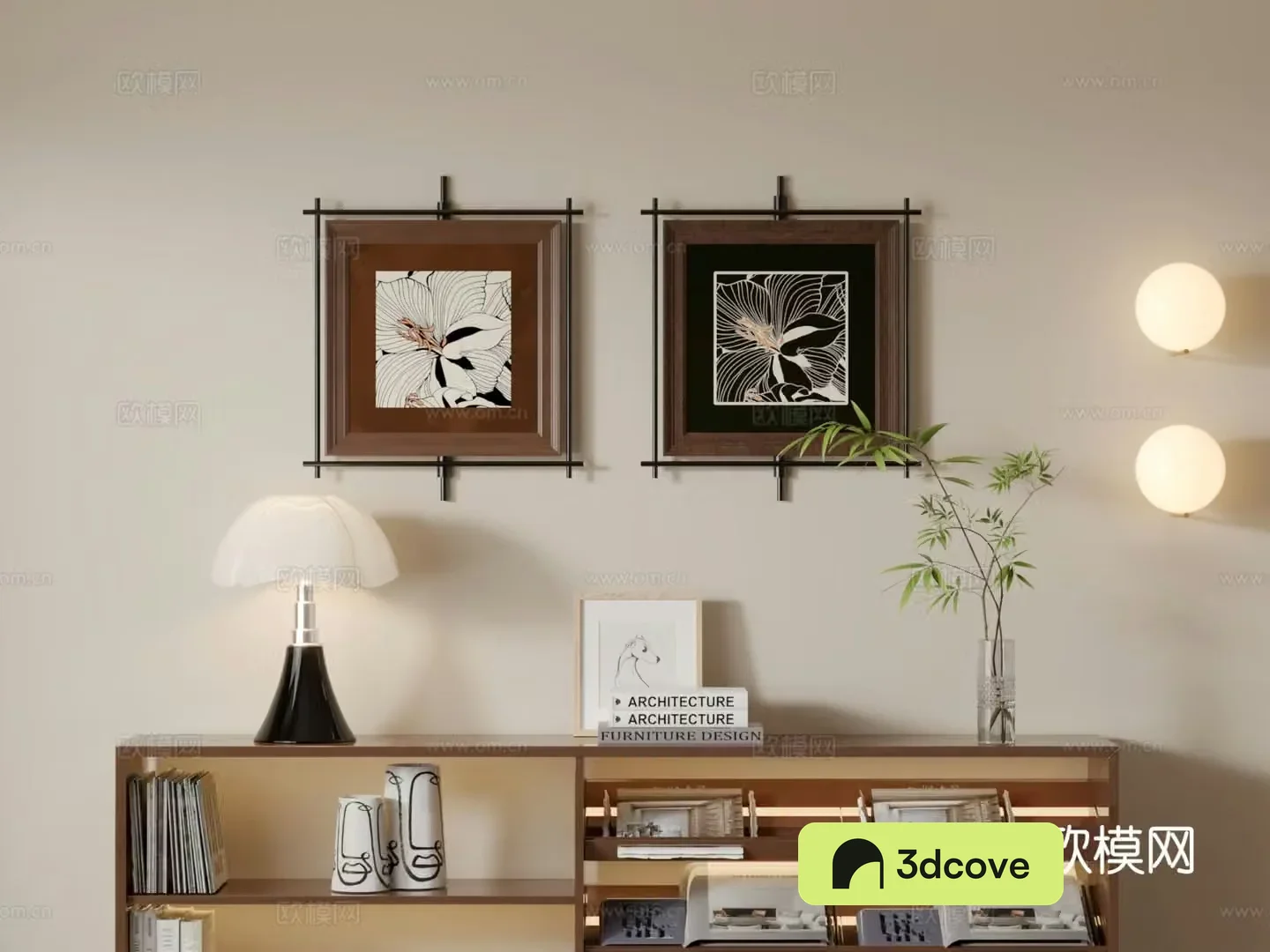Medieval style hanging painting flower painting decorative painting