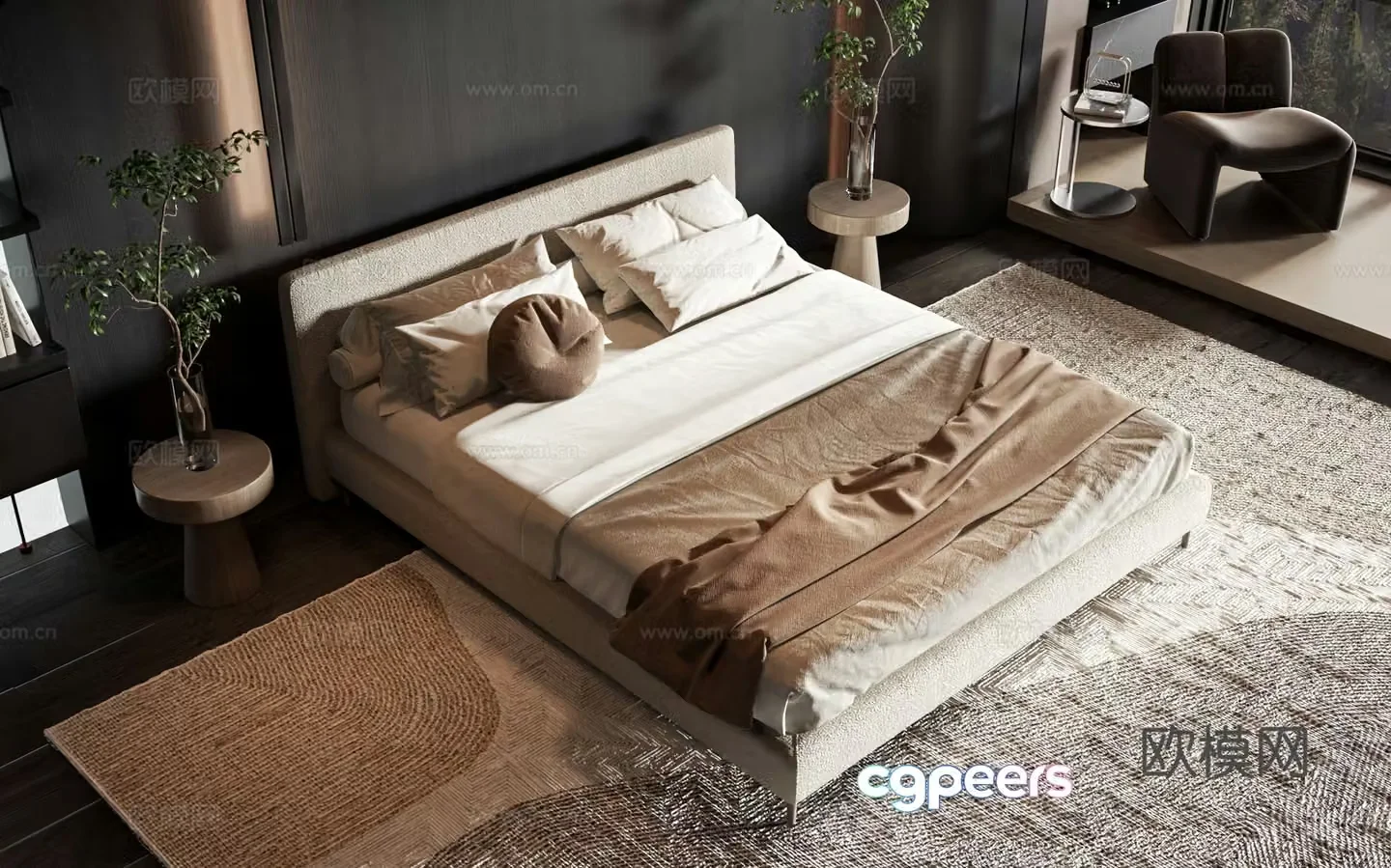 Modern style product bed 3d model