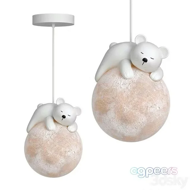 3ds Max Free – LED pendant lights in the shape of a bear