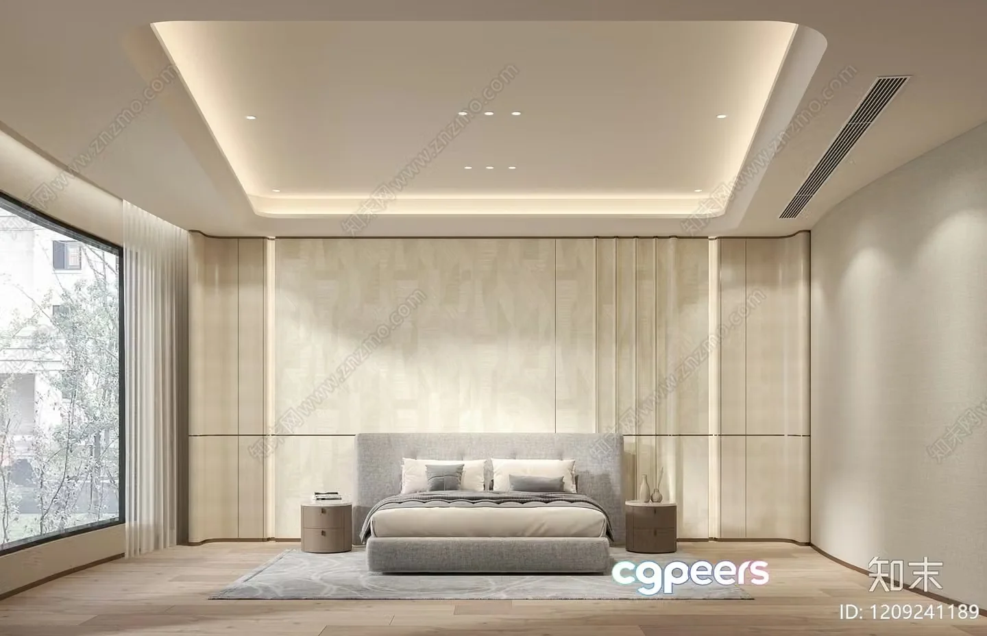 Modern Bedroom 3D Model – 3271 – VRAY Render