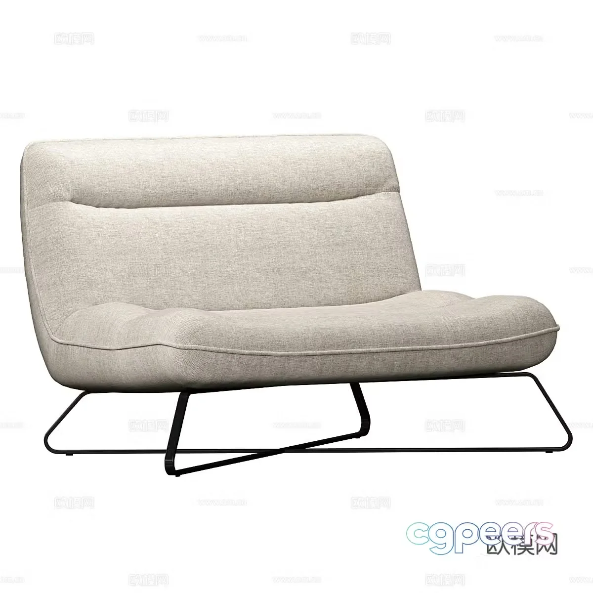 Single sofa leisure sofa 3d model