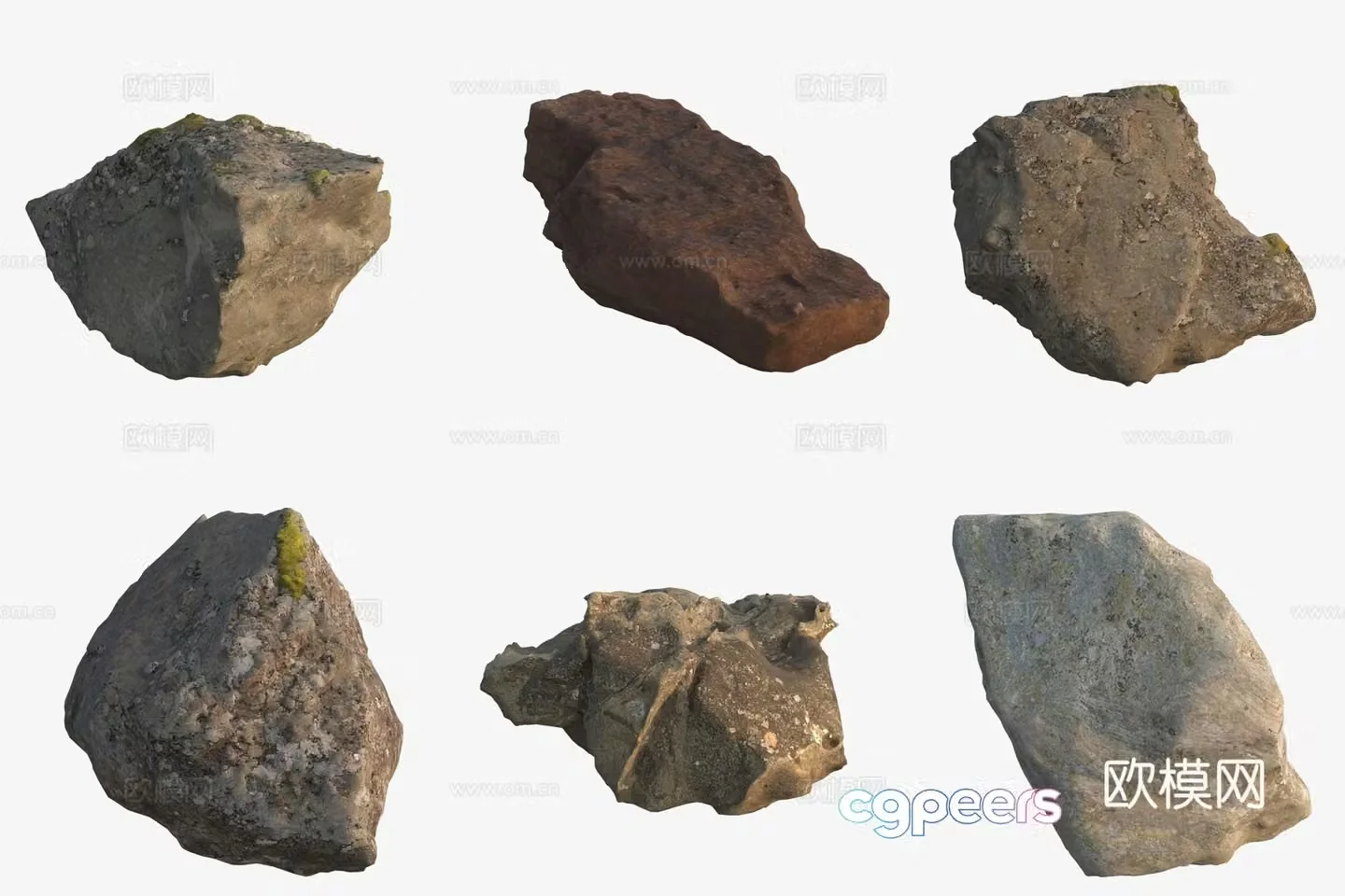 Big rocks by the sea 3d model