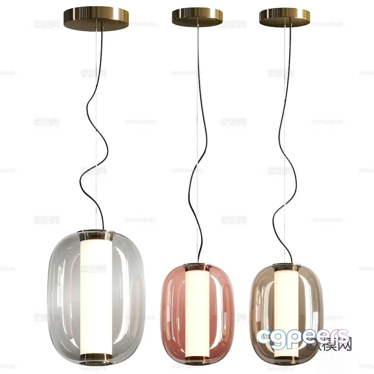 Light luxury small chandelier bedside small chandelier 3d model