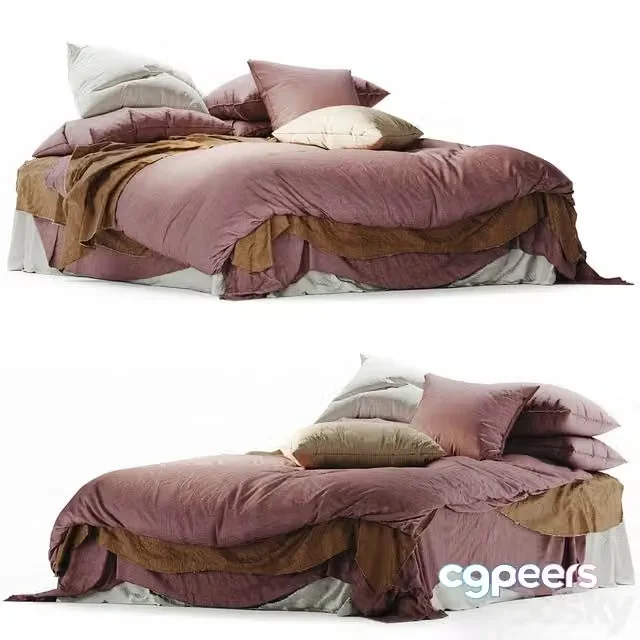 3ds Max Free – Flocca linen bedding