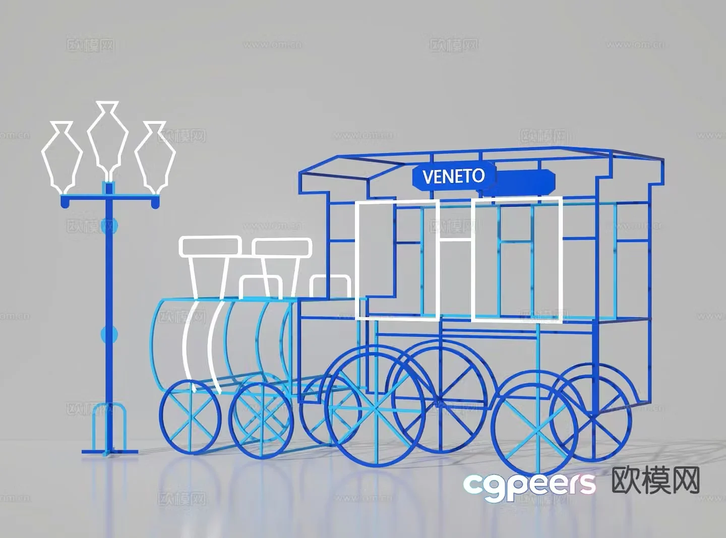 Wireframe art sketch 3D model