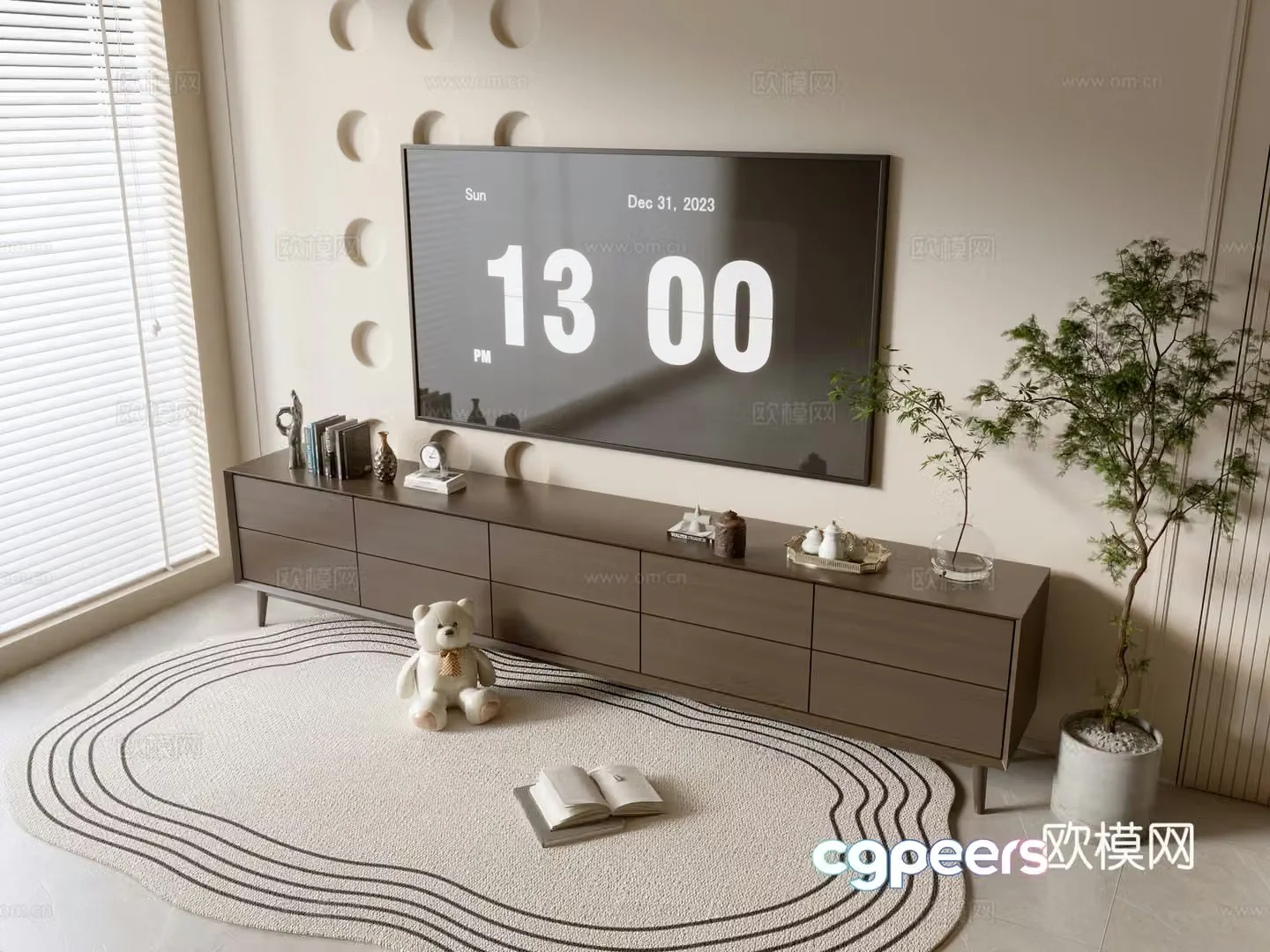 Modern TV cabinet 3d model