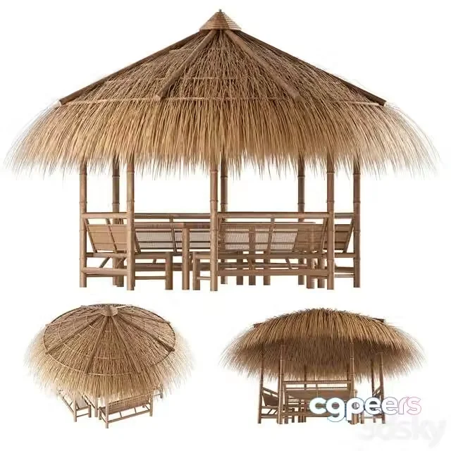 3ds Max Free – Bamboo gazebo