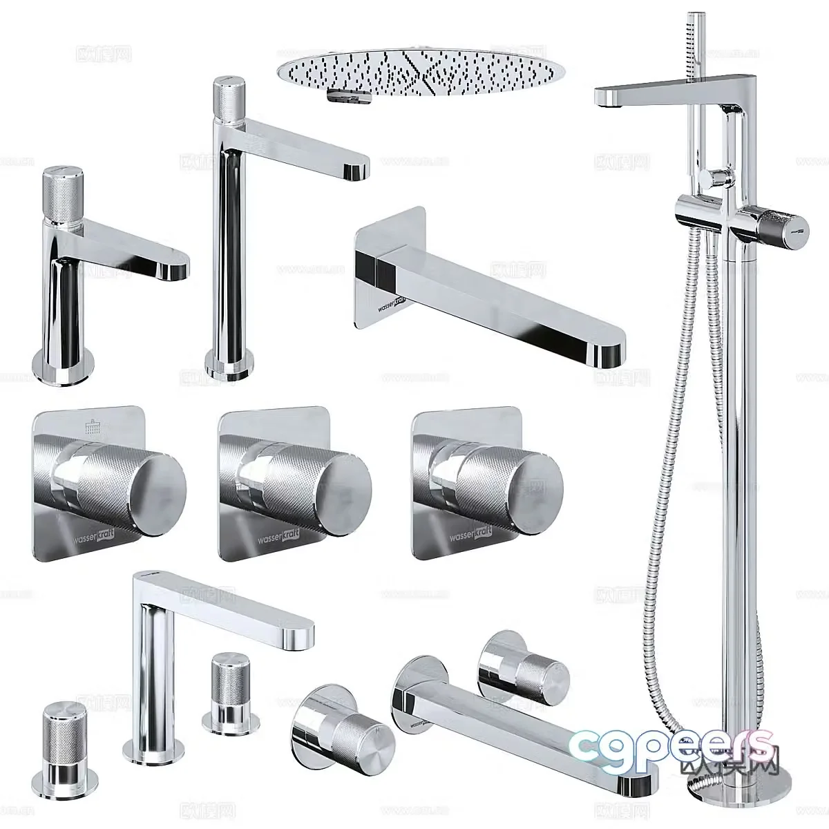 Shower faucet 3D model