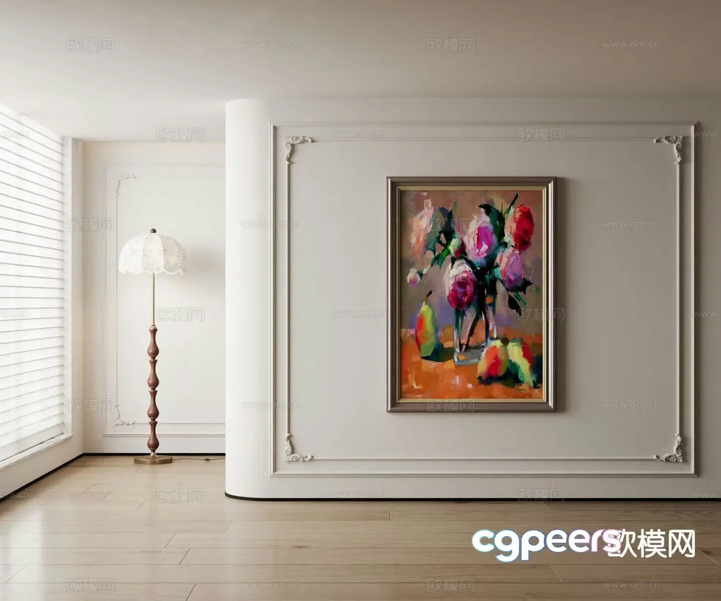 American oil painting art painting decorative painting 3d model