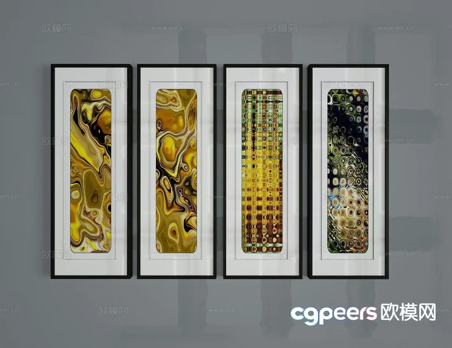 Nordic decorative painting art painting 3d model