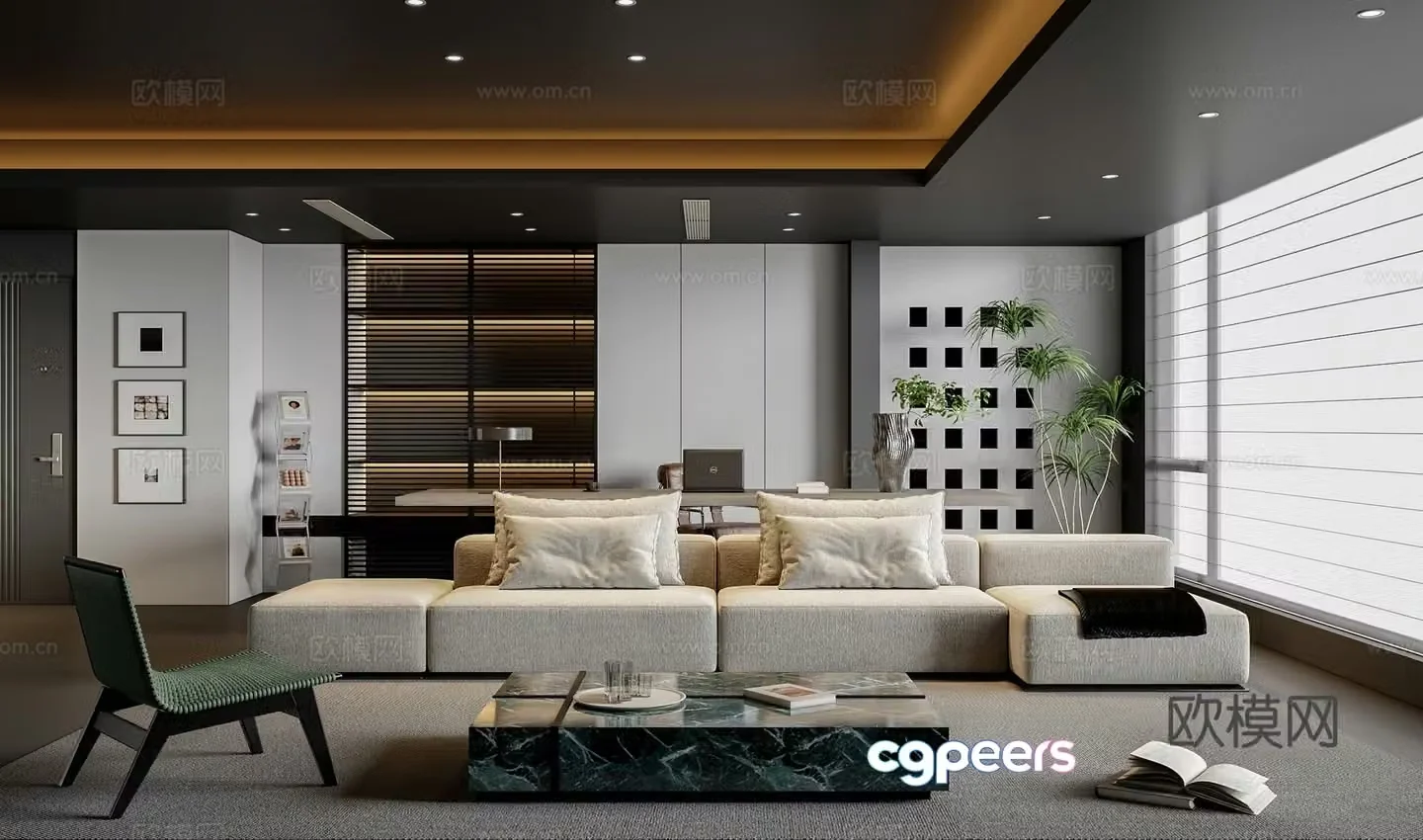 Modern living room 3d model