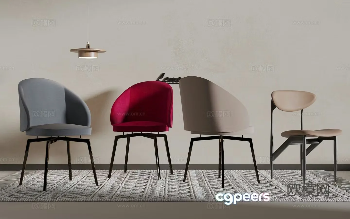 Modern single chair 3d model