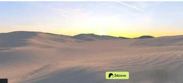 Desert Landscape With Sand Dunes